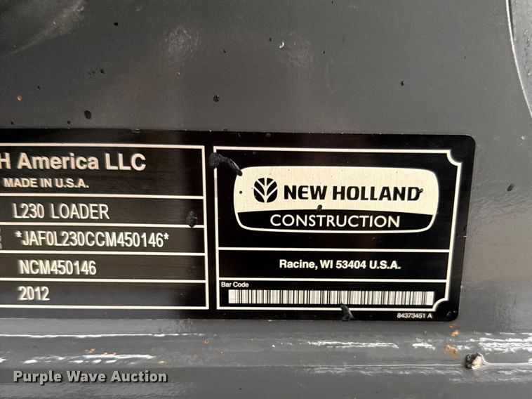 image for item EO8654 2012 New Holland L230 skid steer loader