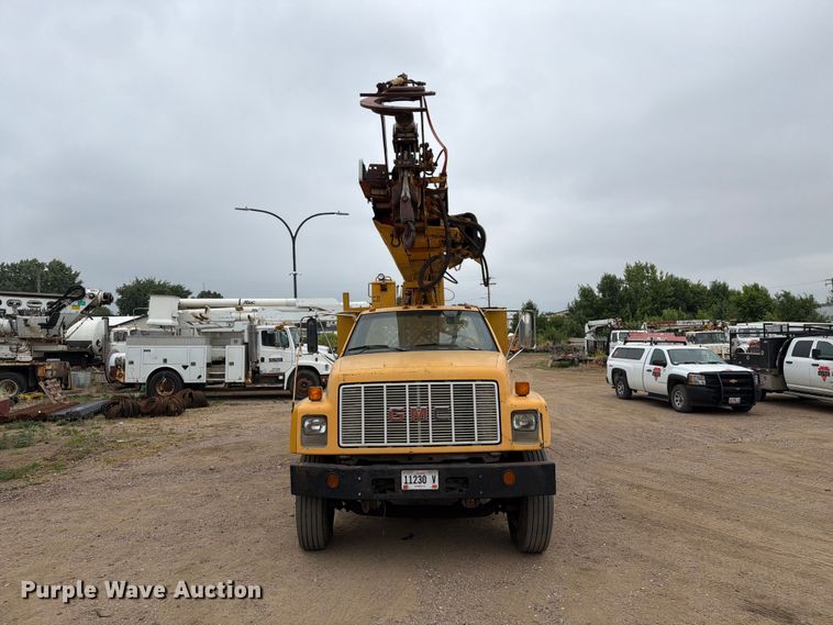 image for item ER1919 1991 GMC C7 digger derrick truck