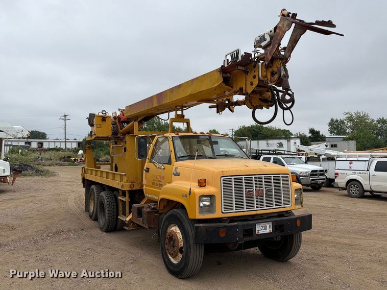image for item ER1919 1991 GMC C7 digger derrick truck
