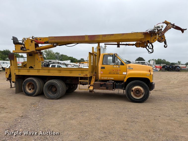 image for item ER1919 1991 GMC C7 digger derrick truck