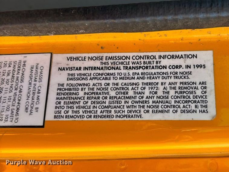 image for item ER3189 1996 International F-2574 dump truck