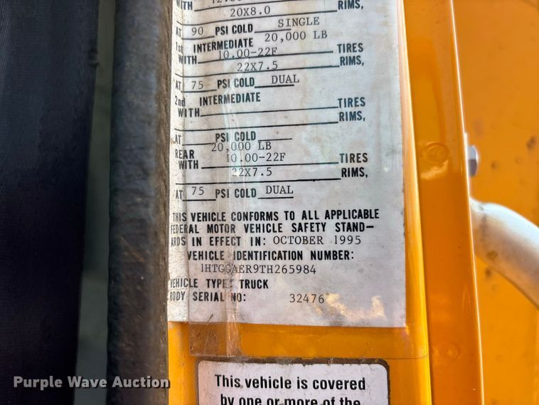image for item ER3189 1996 International F-2574 dump truck