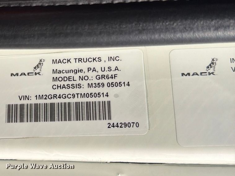 image for item ER3197 2026 Mack Granite dump truck