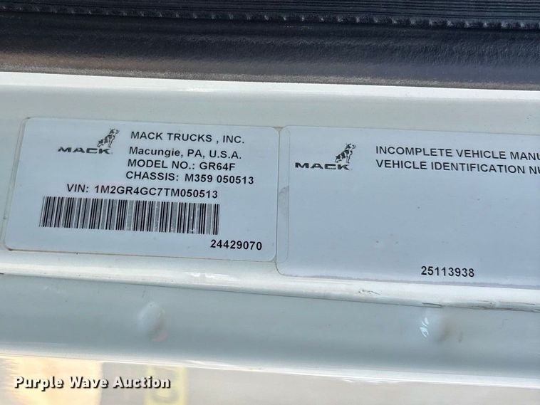 image for item ER3198 2026 Mack Granite dump truck