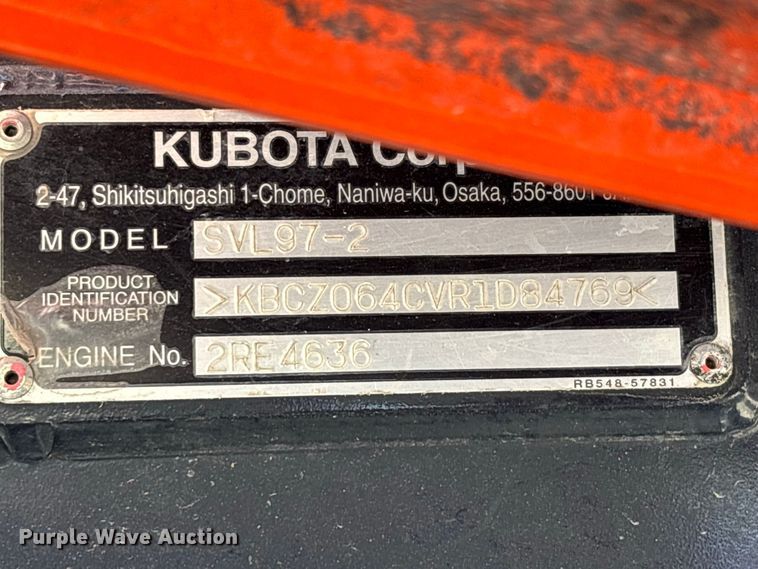 image for item ER3207 2024 Kubota SVL97-2 tracked skid steer loader