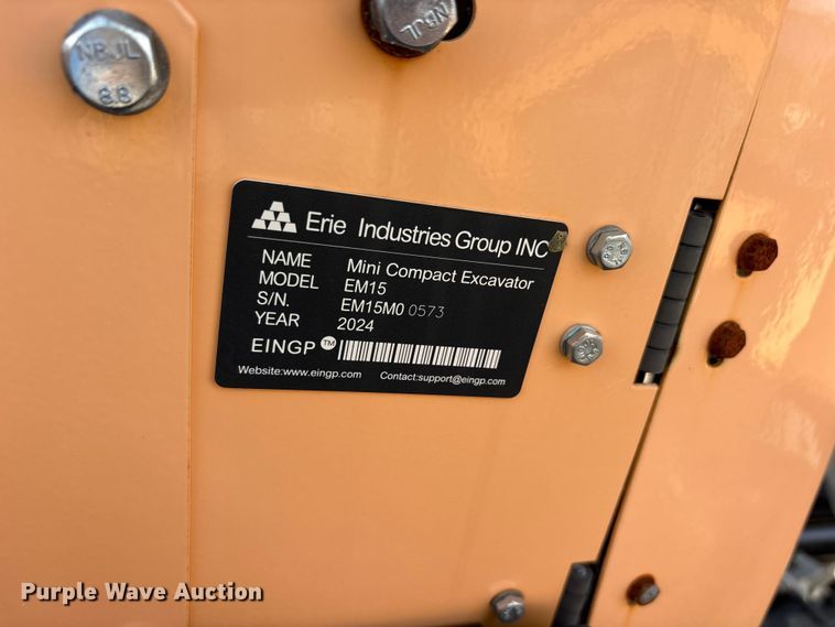 image for item ET0149 2024 Erie EM15 mini excavator