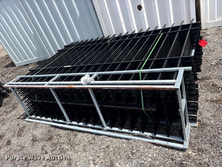 image for item ET0305 (22) 10' Wrought Iron Site Fence 220'