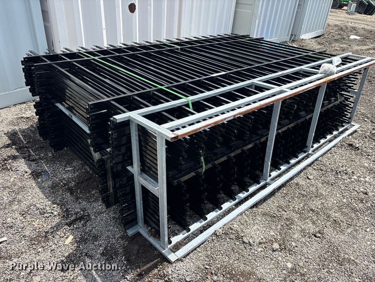 image for item ET0305 (22) 10' Wrought Iron Site Fence 220'