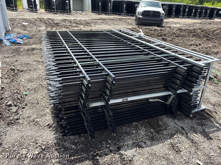 image for item ET0305 (22) 10' Wrought Iron Site Fence 220'