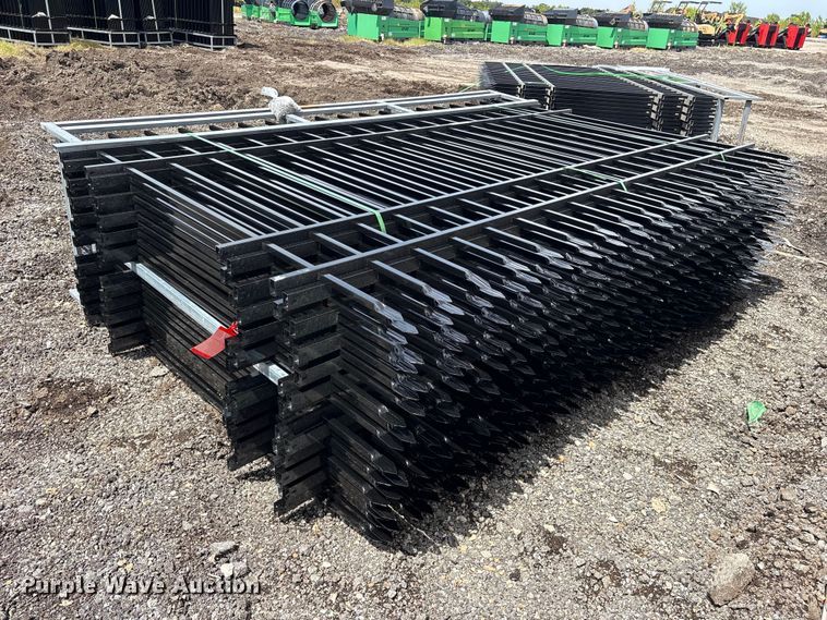 image for item ET0305 (22) 10' Wrought Iron Site Fence 220'