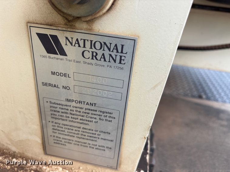image for item EU5790 2006 Sterling L8500 Series crane truck