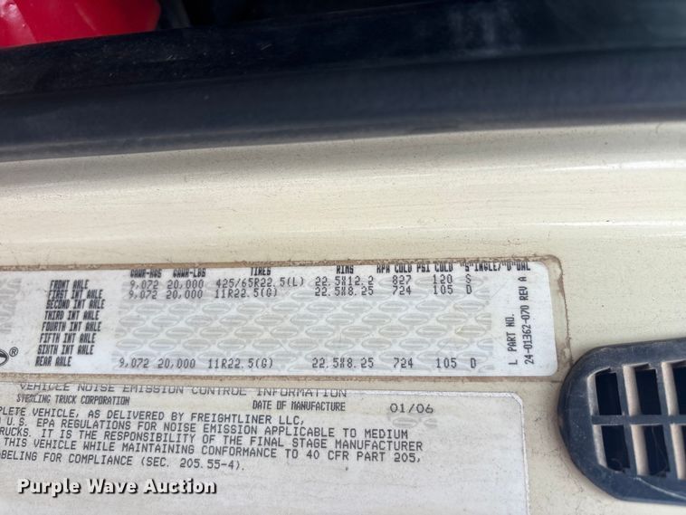 image for item EU5790 2006 Sterling L8500 Series crane truck