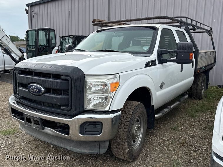 2012 Ford F250 Super Duty Crew Cab bale bed pickup truck