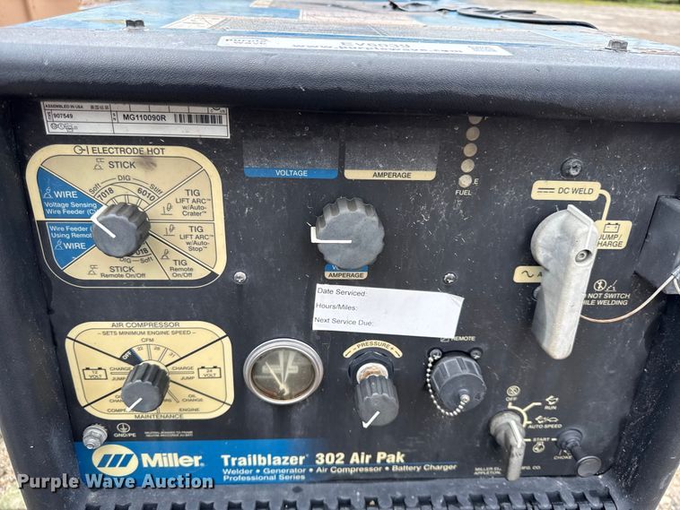 image for item EV6039 Miller Trailblazer 302 Air Pak welder/generator