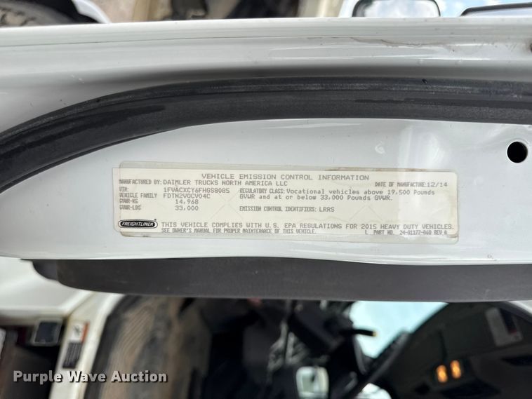 image for item EV6056 2015 Freightliner Business Class M2 106 bucket truck