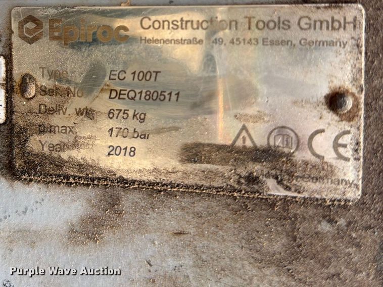 image for item EW2141 Epiroc EC 100T breaker