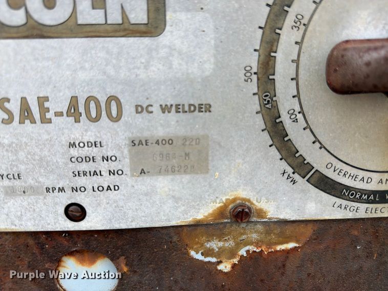 image for item EW5005 1974 Lincoln SAE-400 welder