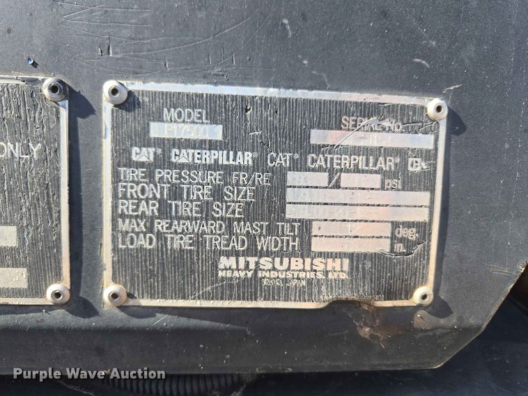 image for item EW8534 Caterpillar P17500 forklift