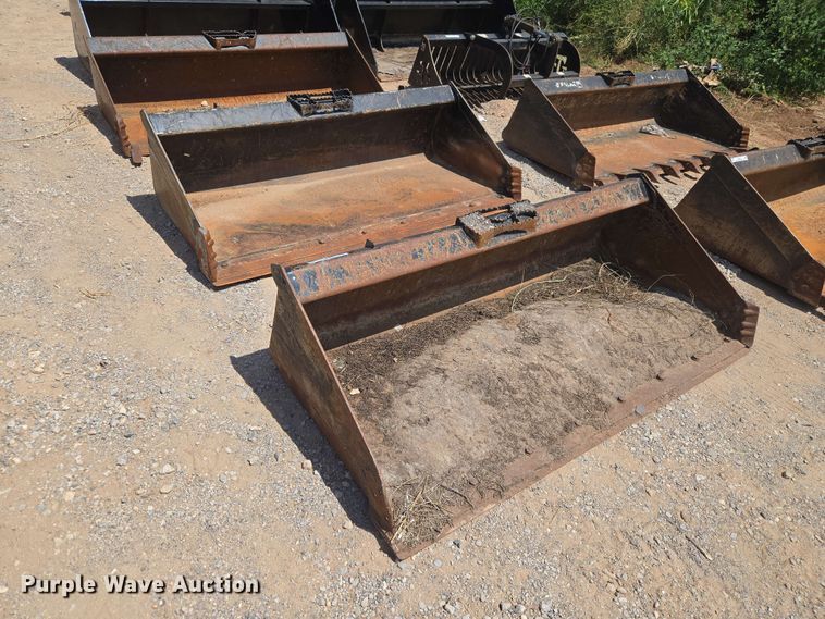 (2) Land Pridec skid steer buckets