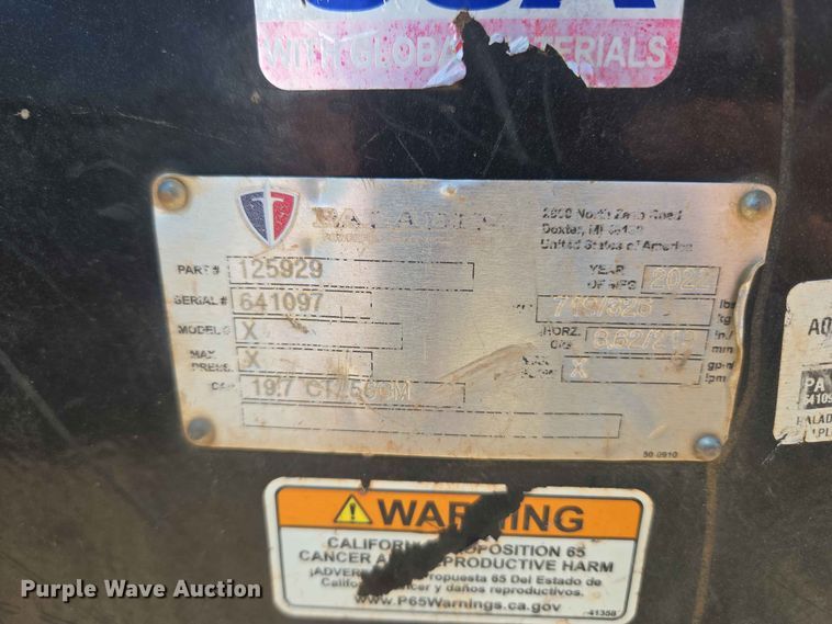 image for item EW8537 Paladin skid steer bucket