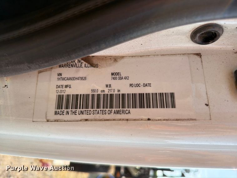 image for item EW8627 2013 International 7400 oil distributor truck