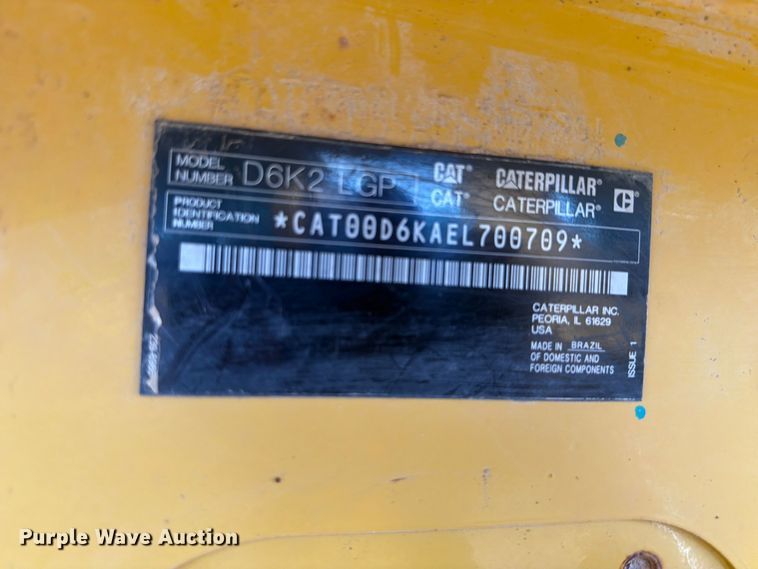 image for item EX2562 2019 Caterpillar D6K2 LGP dozer