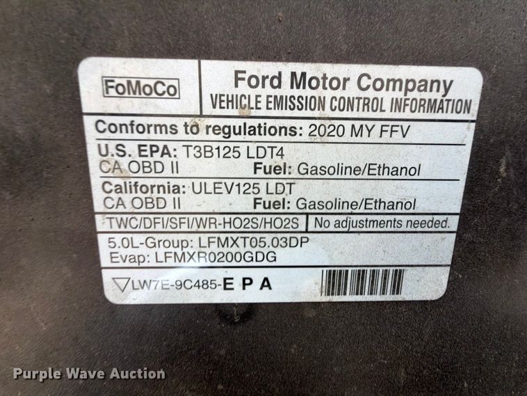 image for item EX2571 2020 Ford F150 Crew Cab pickup truck
