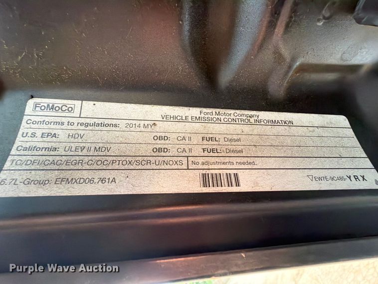image for item EX2573 2014 Ford F250 Super Duty Crew Cab pickup truck