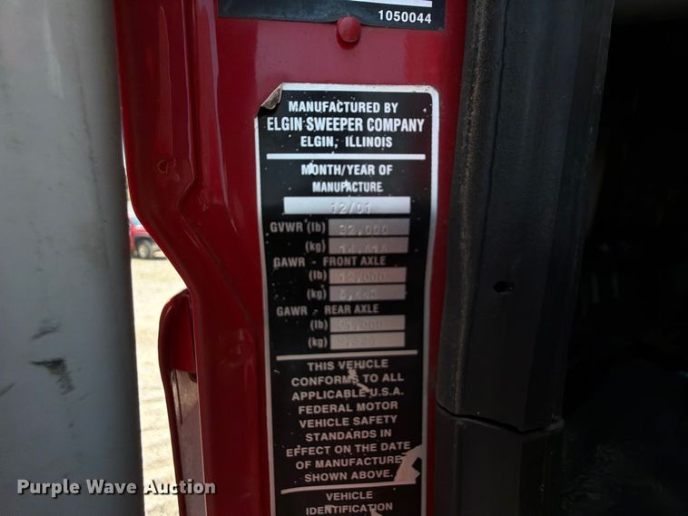 image for item EX2575 2002 Sterling Truck SC8000 street sweeper truck