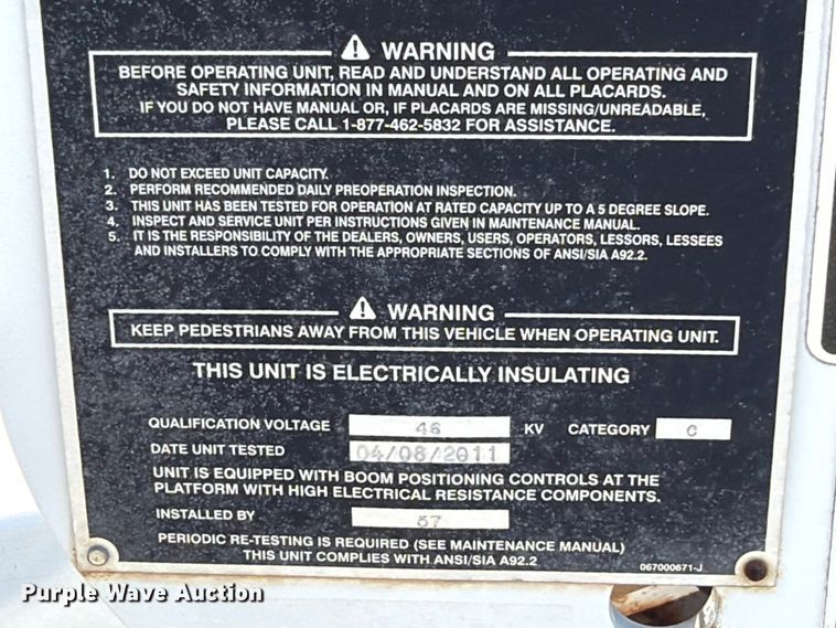 image for item EX4039 2011 Ford F-550 bucket truck