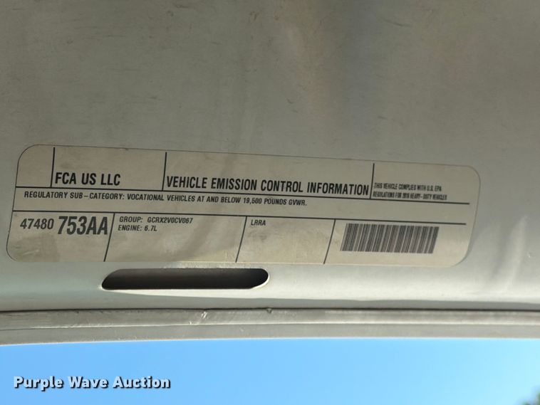 image for item EX4041 2016 RAM 5500 bucket truck