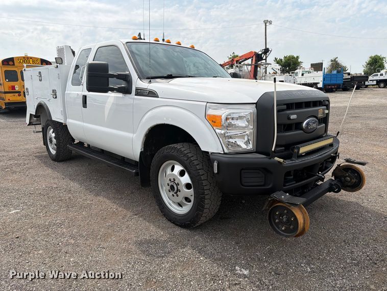 image for item FB4968 2015 Ford F250 Super Duty Ext. Cab utility bed pickup truck