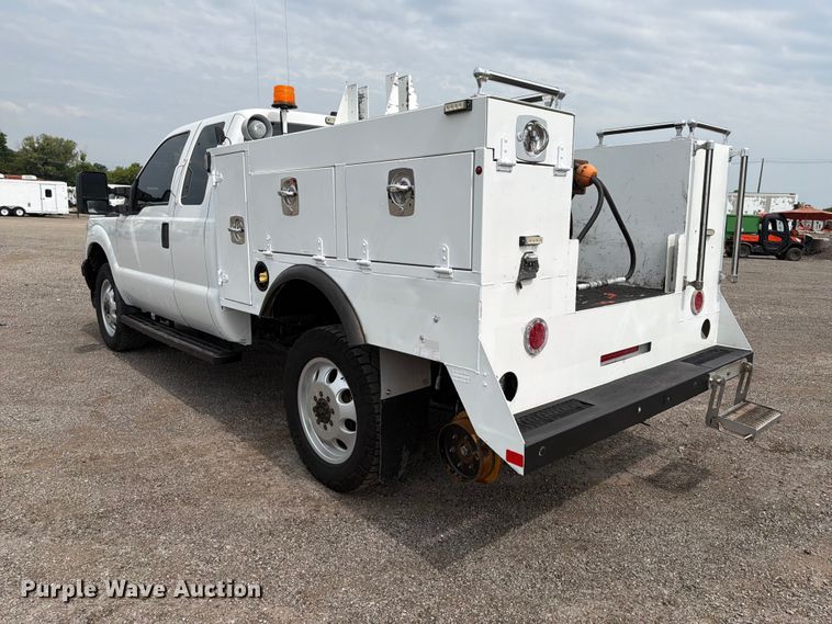 image for item FB4968 2015 Ford F250 Super Duty Ext. Cab utility bed pickup truck
