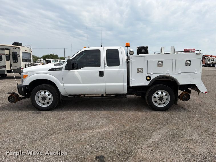image for item FB4968 2015 Ford F250 Super Duty Ext. Cab utility bed pickup truck