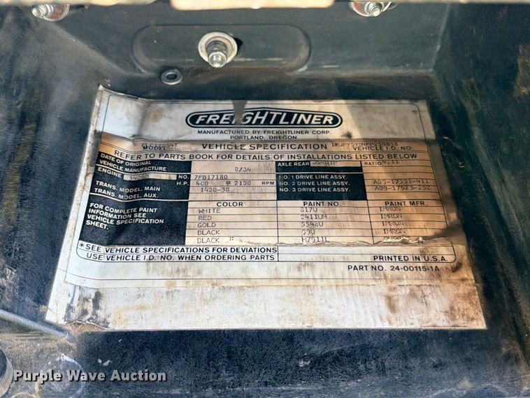 image for item FB8277 1985 Freightliner FLC12054T dump truck