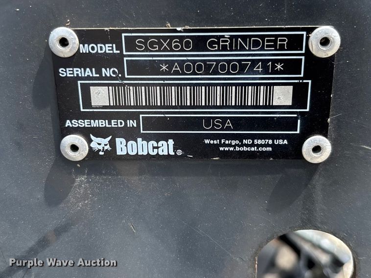 image for item FC1976 Bobcat SGX60 skid steer stump grinder