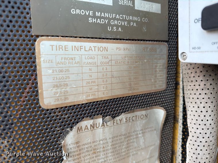 image for item FC3058 1979 Grove RT-65S crane