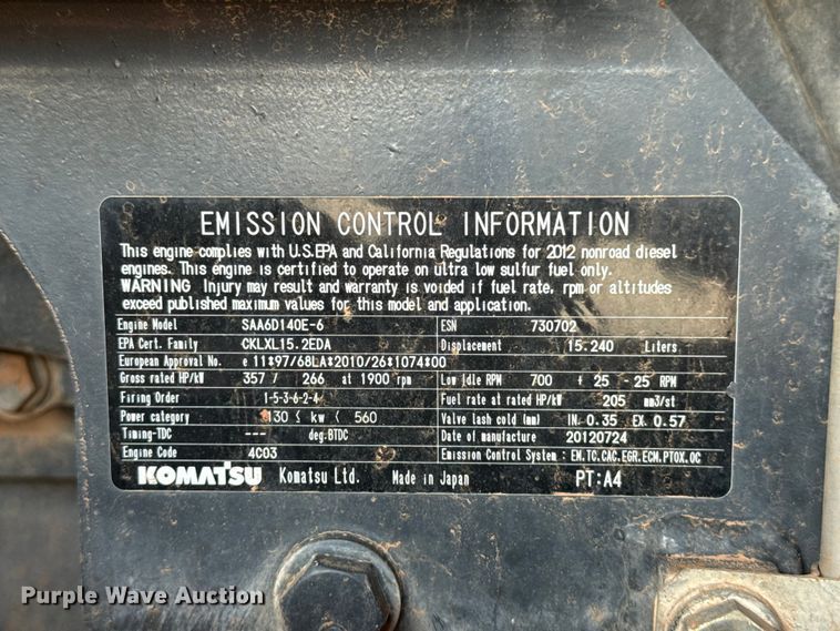 image for item FC4036 2013 Komatsu WA500-7 wheel loader