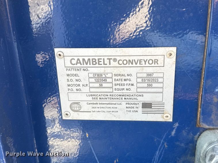 image for item FC4067 2023 Cambelt CF3030L conveyor