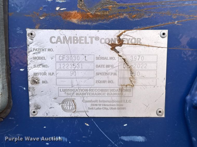 image for item FC4068 2022 Cambelt CF3030L conveyor