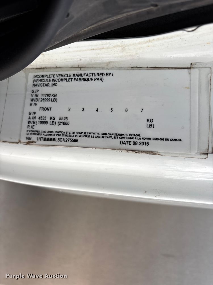 image for item FG0471 2016 International 4300 utility / service truck