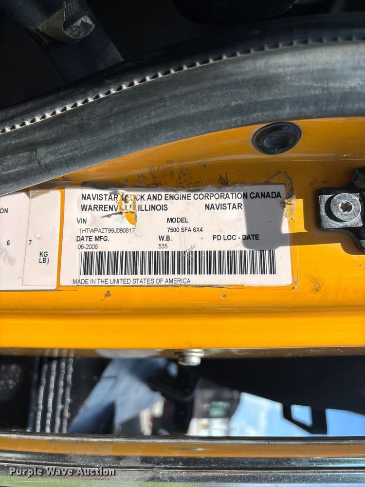 image for item FG0541 2009 International WorkStar 7500 dump truck