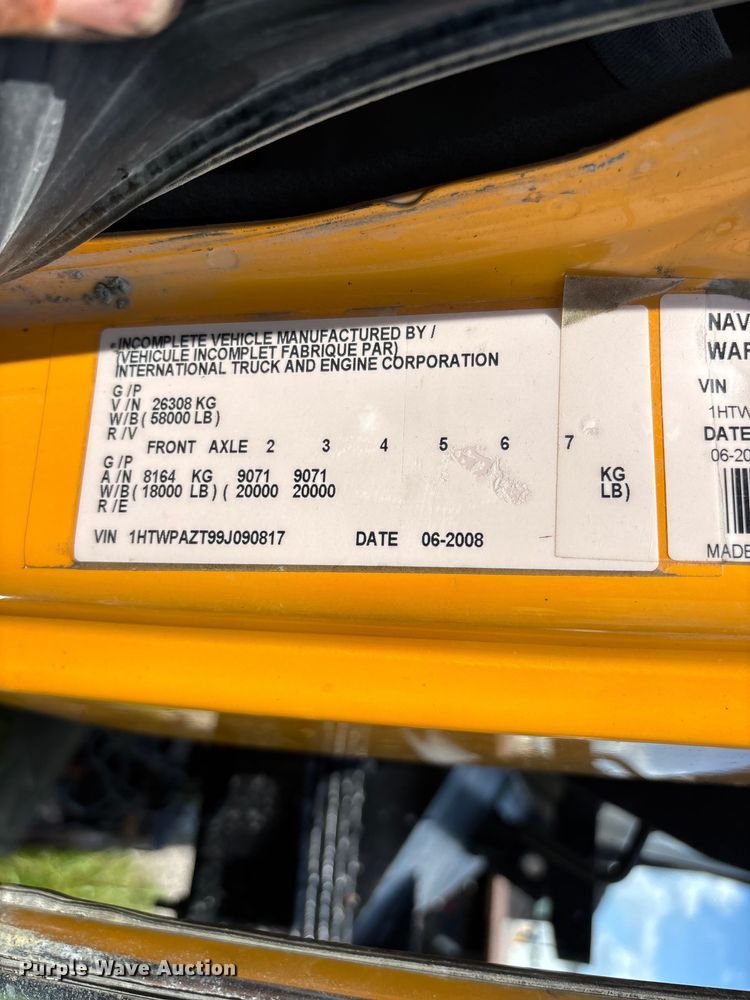 image for item FG0541 2009 International WorkStar 7500 dump truck