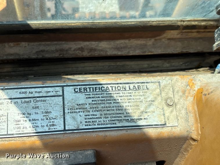 image for item FG0554 1993 Case 586E forklift