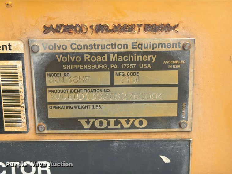 image for item FK3539 2012 Volvo DD138HF double drum vibratory roller