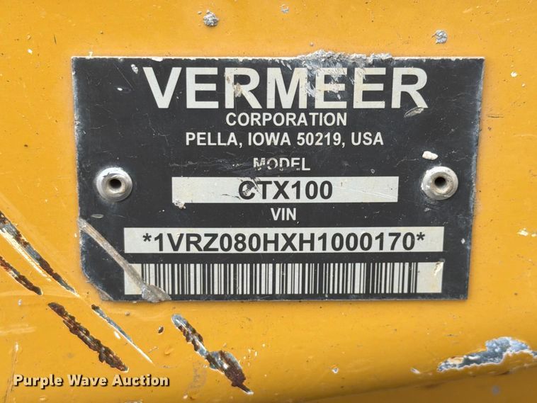 image for item FK4091 2017 Vermeer CTX100 compact utility loader