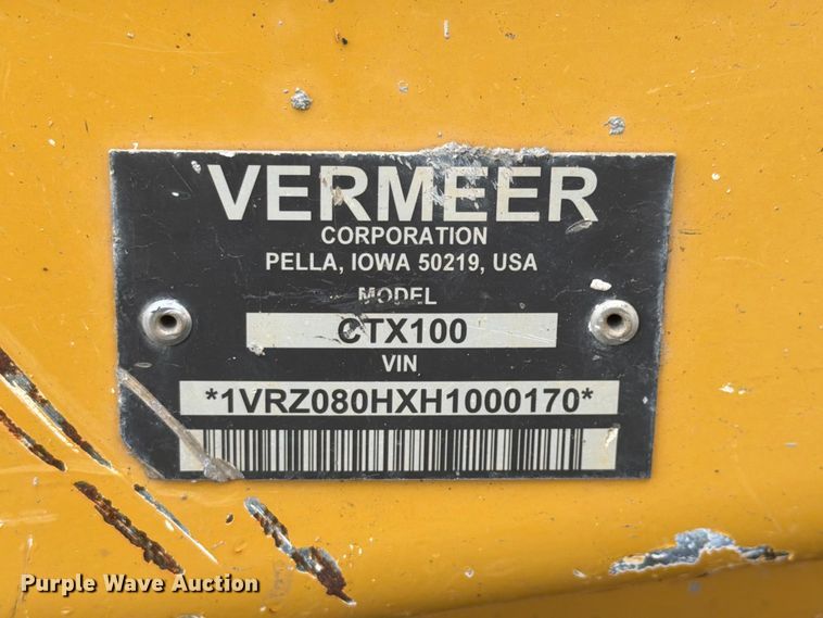 image for item FK4091 2017 Vermeer CTX100 compact utility loader