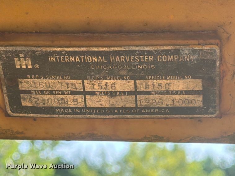 image for item FN2523 International TD15C dozer