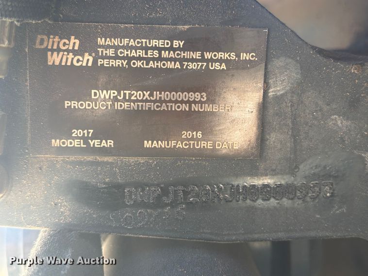 image for item FN2525 2017 Ditch Witch JT20 directional boring unit