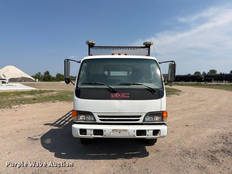 image for item FP3008 2001 GMC W5500 flatbed truck